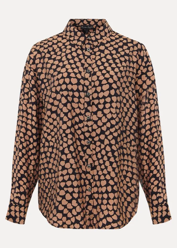 Darcie Heart Shirt Blackcamel Women Phase Eight Shirts and Blouses