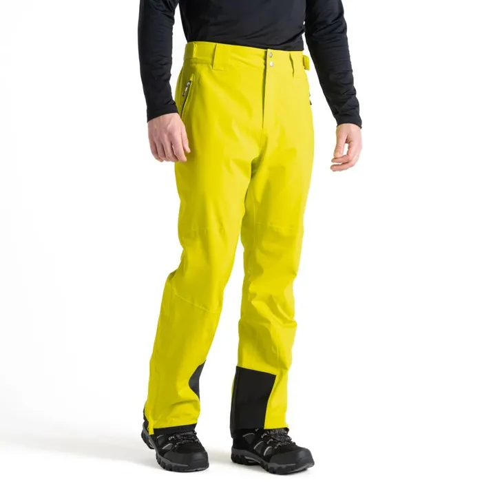 Dare 2b Achieve II Recycled Ski Pants Neon Spring Yellow Men Ski Trousers and Salopettes