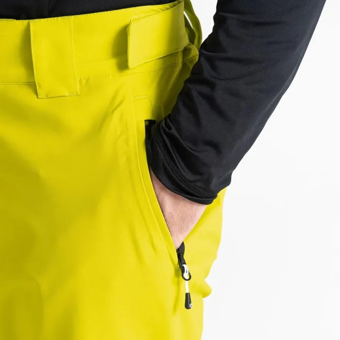 Dare 2b Achieve II Recycled Ski Pants Neon Spring Yellow Men Ski Trousers and Salopettes