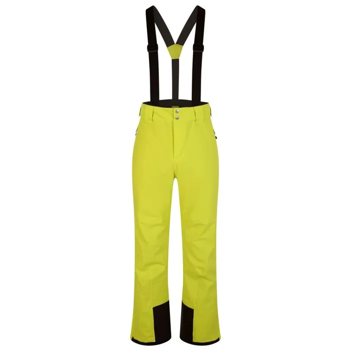 Dare 2b Achieve II Recycled Ski Pants Neon Spring Yellow Men Ski Trousers and Salopettes
