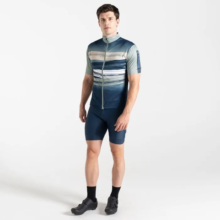 Dare 2b AEP Pedal Short Sleeve Jersey Lilypad Green Tread Print Men Gym Tops