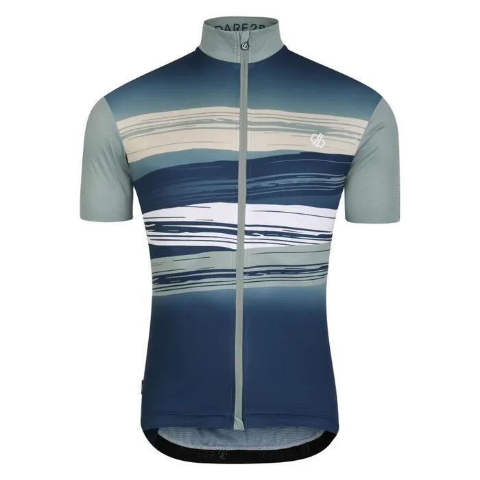 Dare 2b AEP Pedal Short Sleeve Jersey Lilypad Green Tread Print Men Gym Tops