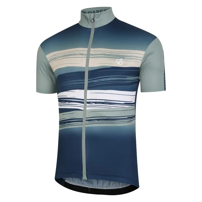 Dare 2b AEP Pedal Short Sleeve Jersey Lilypad Green Tread Print Men Gym Tops