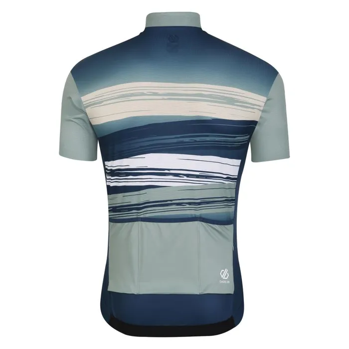 Dare 2b AEP Pedal Short Sleeve Jersey Lilypad Green Tread Print Men Gym Tops