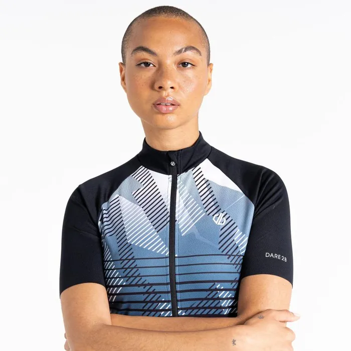 Dare 2b AEP Prompt Lightweight Jersey Black Empowered Print Women Cycling Jerseys