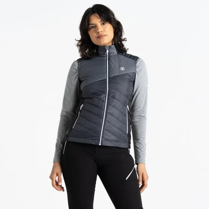 Dare 2b Ascending Padded Gilet Ebony Grey Black Women Gilets