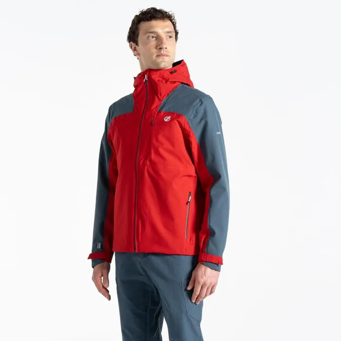 Dare 2b Diluent Era Waterproof Jacket Danger Red Orion Grey Men Waterproof Jackets