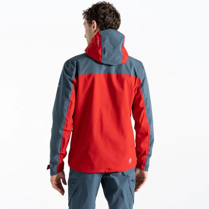 Dare 2b Diluent Era Waterproof Jacket Danger Red Orion Grey Men Waterproof Jackets
