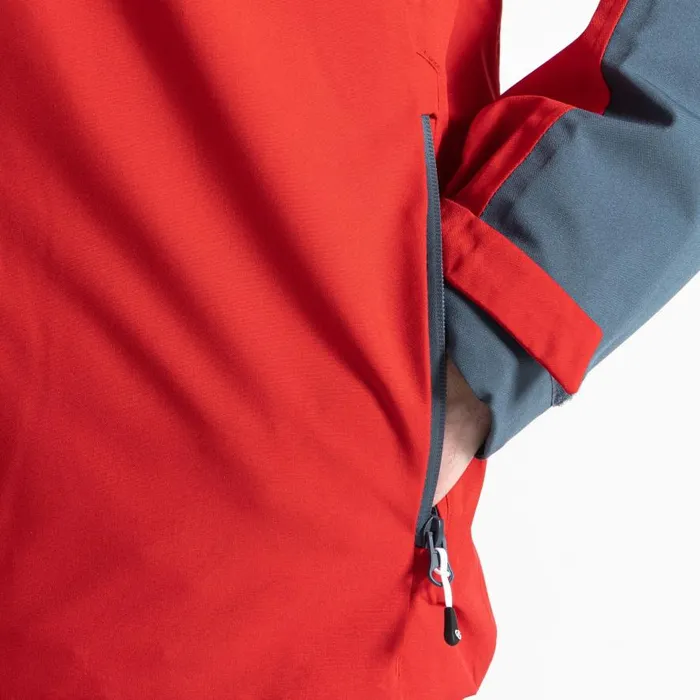 Dare 2b Diluent Era Waterproof Jacket Danger Red Orion Grey Men Waterproof Jackets