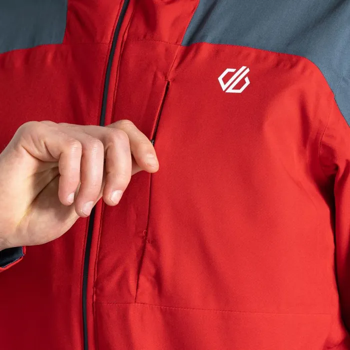 Dare 2b Diluent Era Waterproof Jacket Danger Red Orion Grey Men Waterproof Jackets
