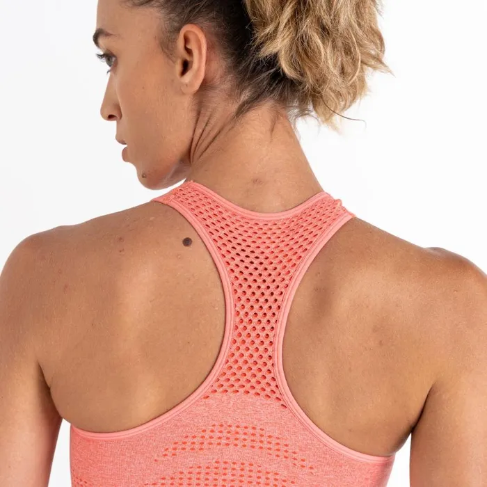 Dare 2b Don039t Sweat It II Sports Bra Apricot Blush Marl Women Gym Tops