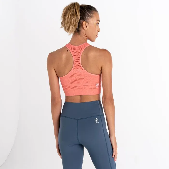Dare 2b Don039t Sweat It II Sports Bra Apricot Blush Marl Women Gym Tops