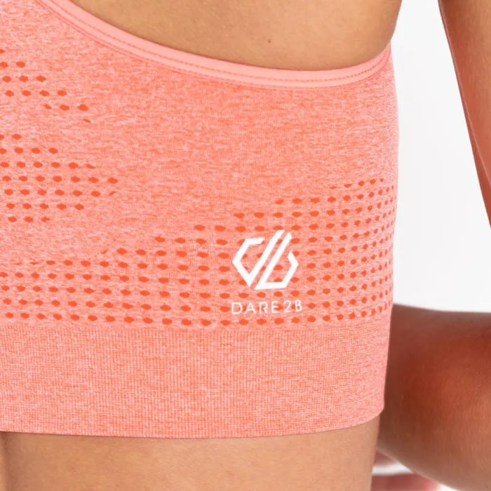 Dare 2b Don039t Sweat It II Sports Bra Apricot Blush Marl Women Gym Tops