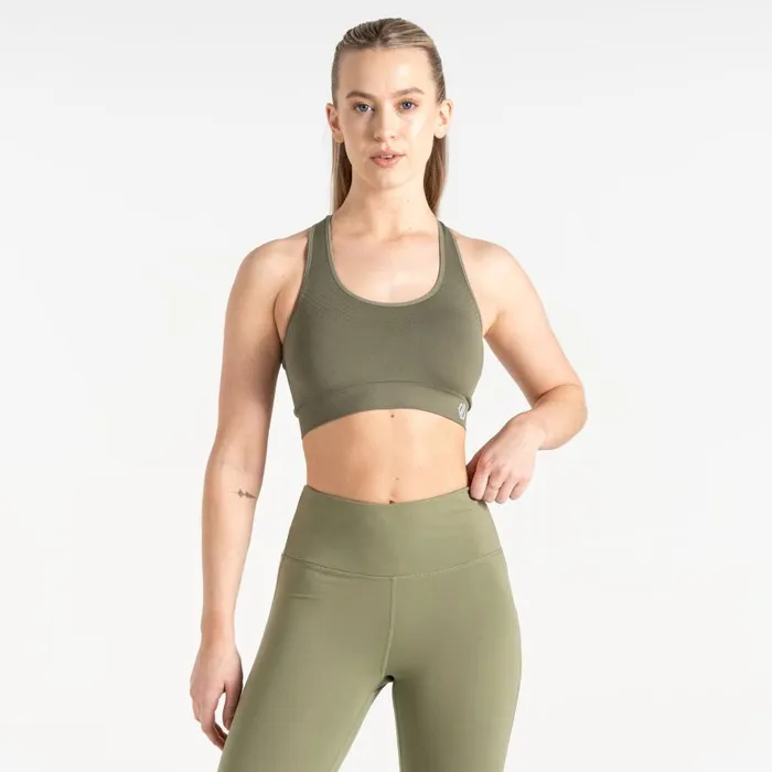 Dare 2b Don039t Sweat It II Sports Bra Olivine Green Women Medium Impact