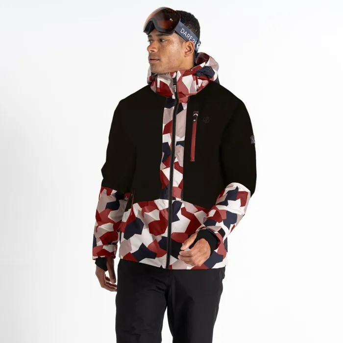 Dare 2b Edge Ski Jacket Black Clay Geo Men Ski Jackets