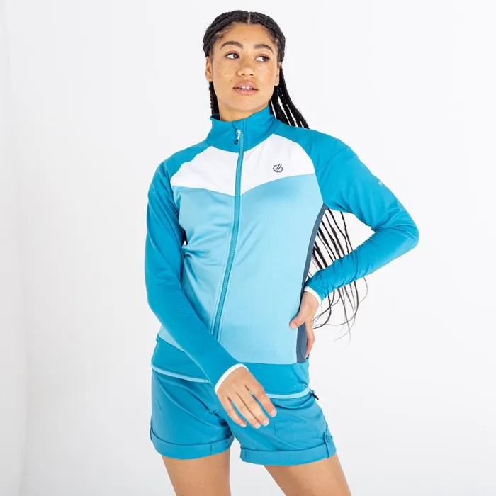 Dare 2b Elation II Recycled Core Stretch Crystal Seas Capri Blue Women Midlayers