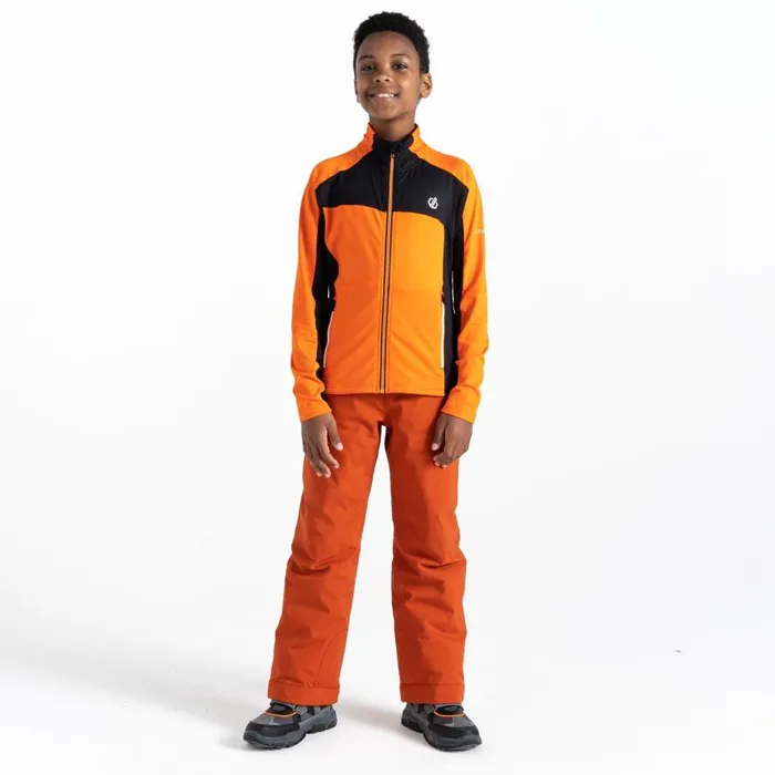 Dare 2b Emergent Core Stretch Midlayer Orange Black Kids Fleece