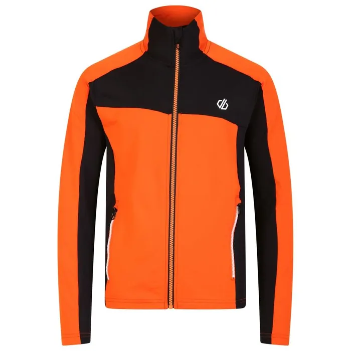 Dare 2b Emergent Core Stretch Midlayer Orange Black Kids Fleece
