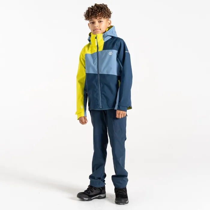 Dare 2b Explore II Waterproof Jacket Coronet Blue Moonlight Denim Kids Waterproof Jackets