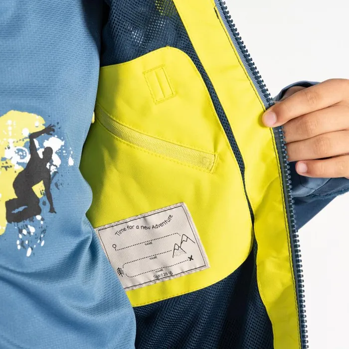 Dare 2b Explore II Waterproof Jacket Coronet Blue Moonlight Denim Kids Waterproof Jackets