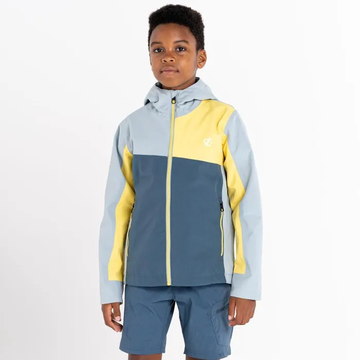 Dare 2b Explore Waterproof Jacket Orion Grey Electric Yellow Kids Waterproof Jackets