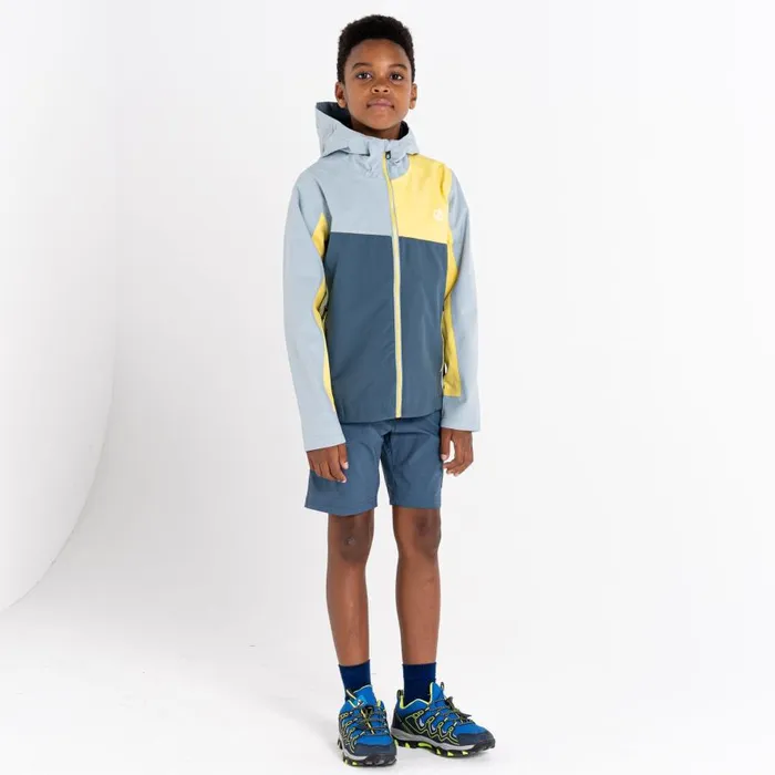 Dare 2b Explore Waterproof Jacket Orion Grey Electric Yellow Kids Waterproof Jackets