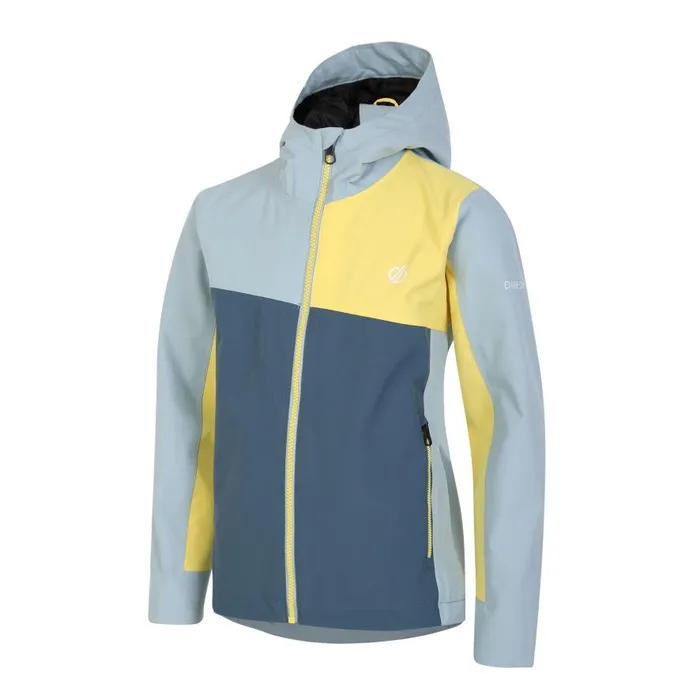 Dare 2b Explore Waterproof Jacket Orion Grey Electric Yellow Kids Waterproof Jackets