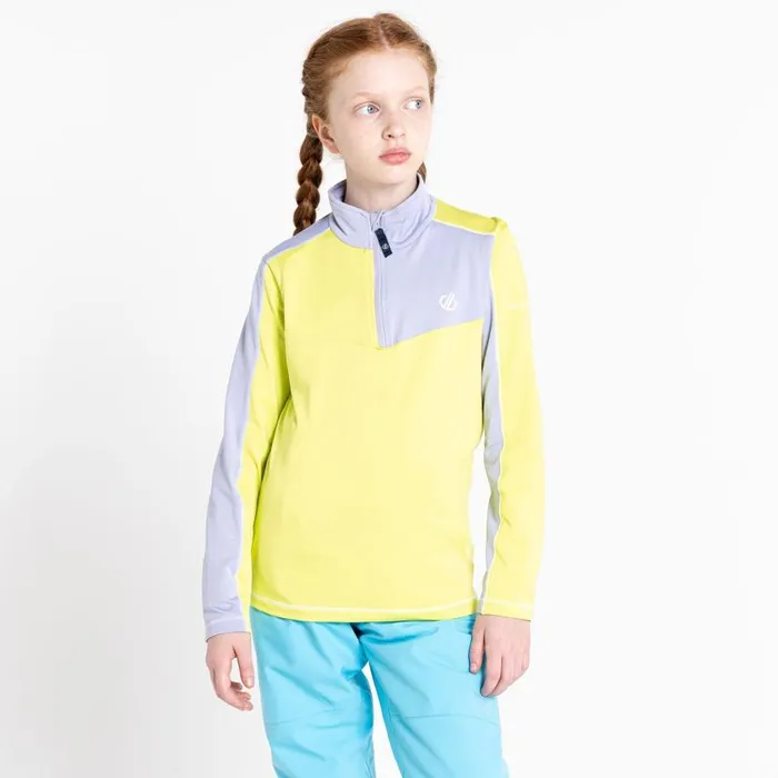 Dare 2b Formate II Core Stretch Midlayer Cosmic Lilac Wild Lime Kids Fleece