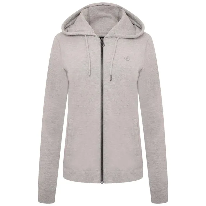 Dare 2b Influence Zip Through Hoodie Ash Grey Marl Women Hoodies and Sweatshirts