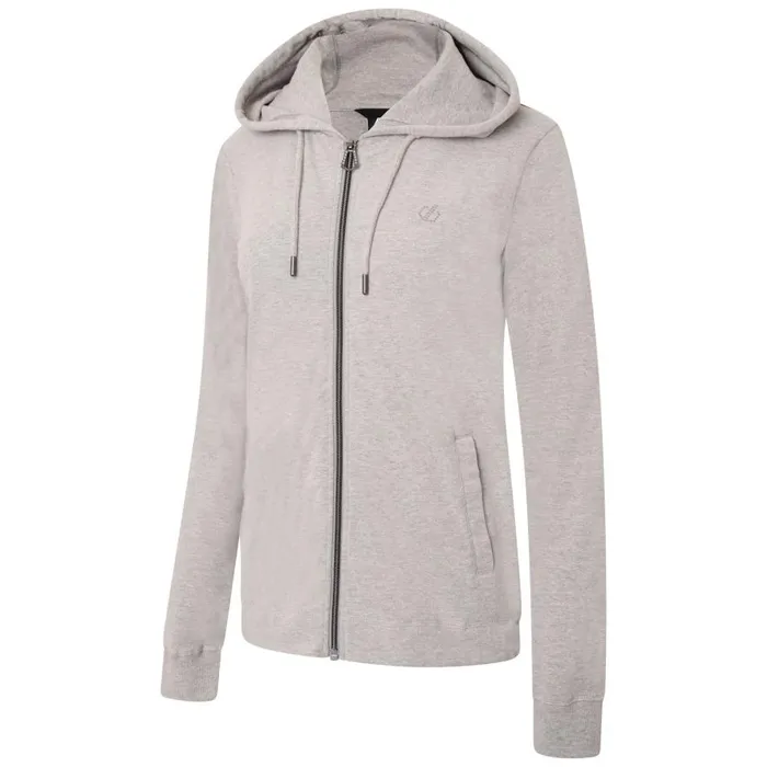 Dare 2b Influence Zip Through Hoodie Ash Grey Marl Women Hoodies and Sweatshirts