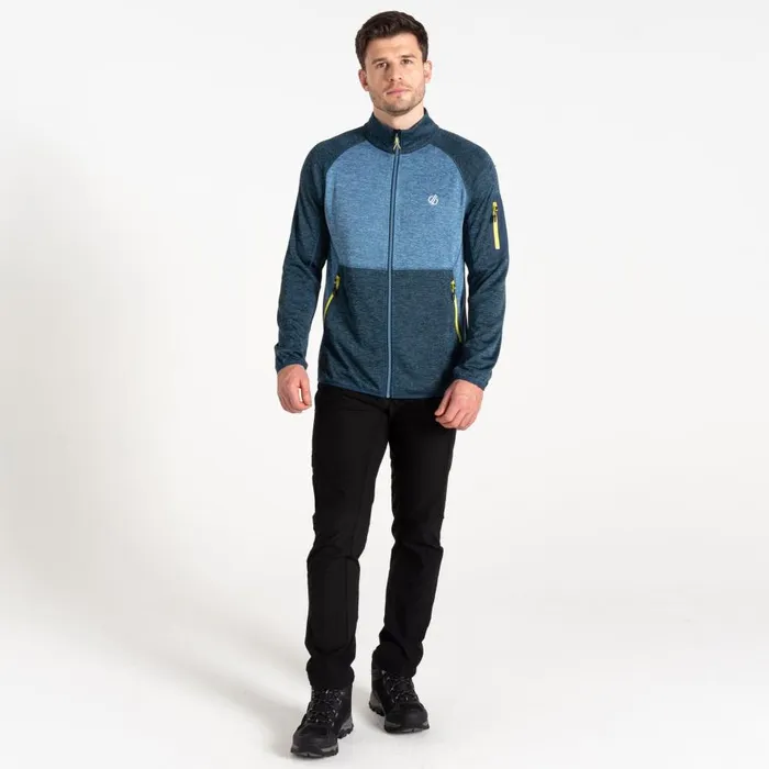 Dare 2b Mountain Series Zip Through Fleece Moonlight Denim Yellow Men Fleece