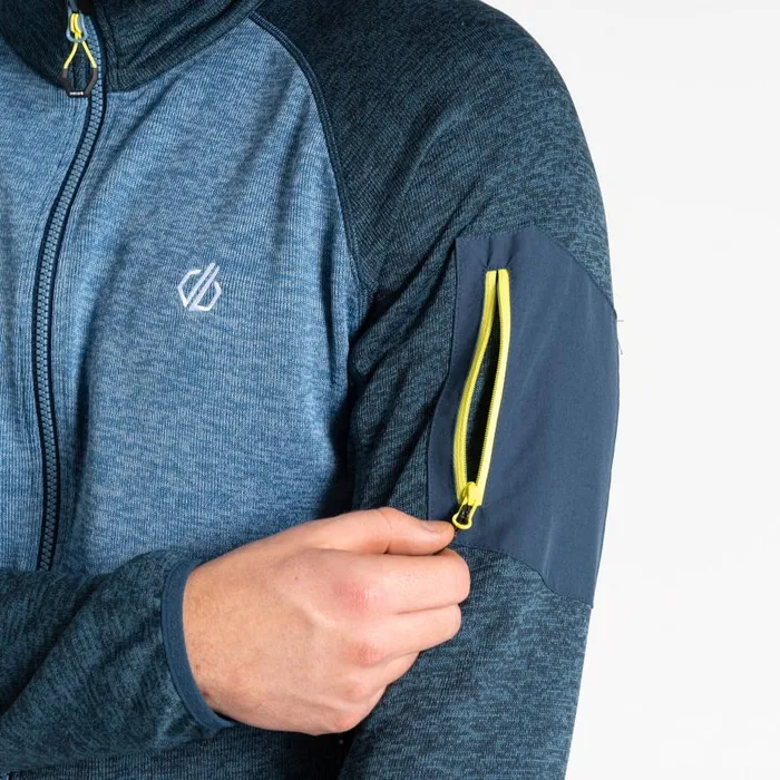 Dare 2b Mountain Series Zip Through Fleece Moonlight Denim Yellow Men Fleece