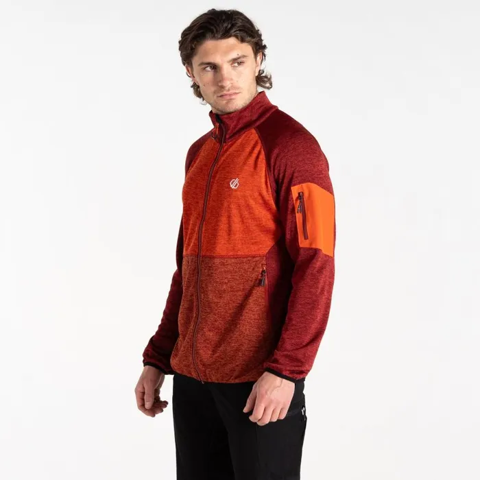 Dare 2b Mountain Series Zip Through Fleece Syrah Cinnamon Red Men Fleece