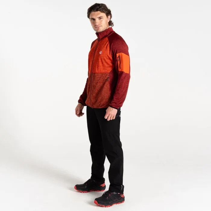 Dare 2b Mountain Series Zip Through Fleece Syrah Cinnamon Red Men Fleece