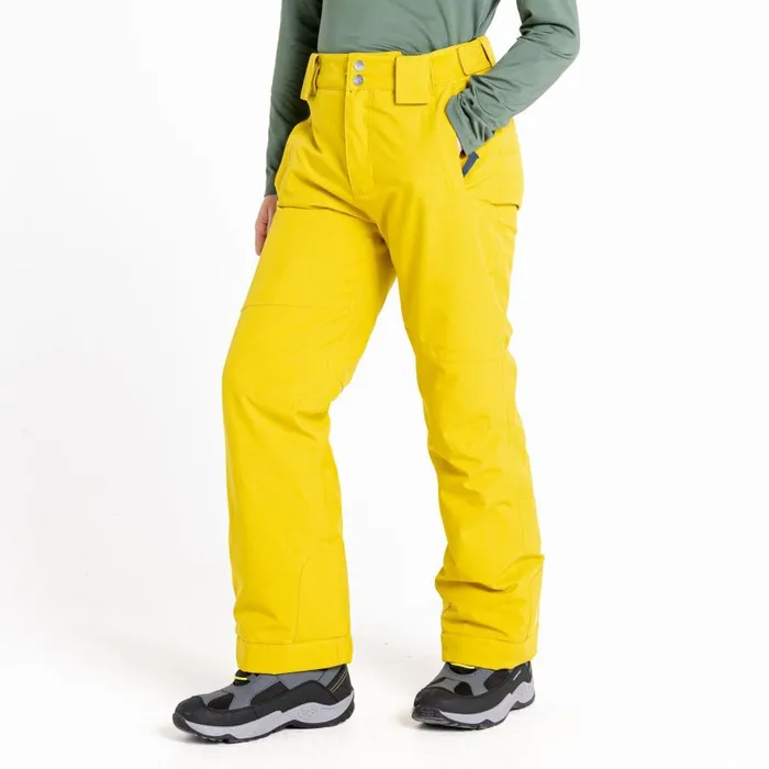 Dare 2b Outmove II Recycled Ski Pants Moss Yellow Kids Ski Trousers and Salopettes