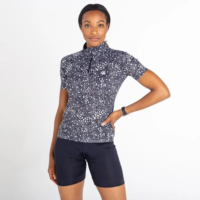 Dare 2b Persist Lightweight Jersey Black White Dot Print Women Cycling Jerseys
