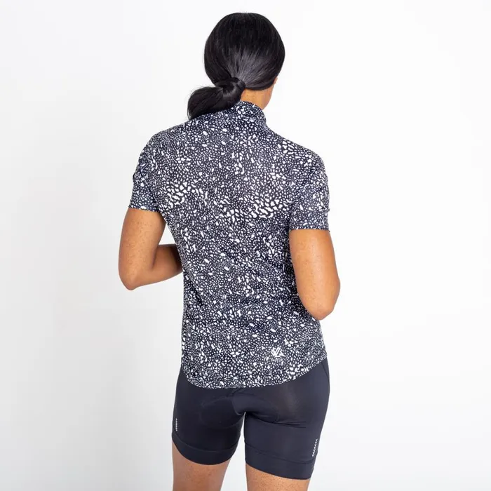 Dare 2b Persist Lightweight Jersey Black White Dot Print Women Cycling Jerseys