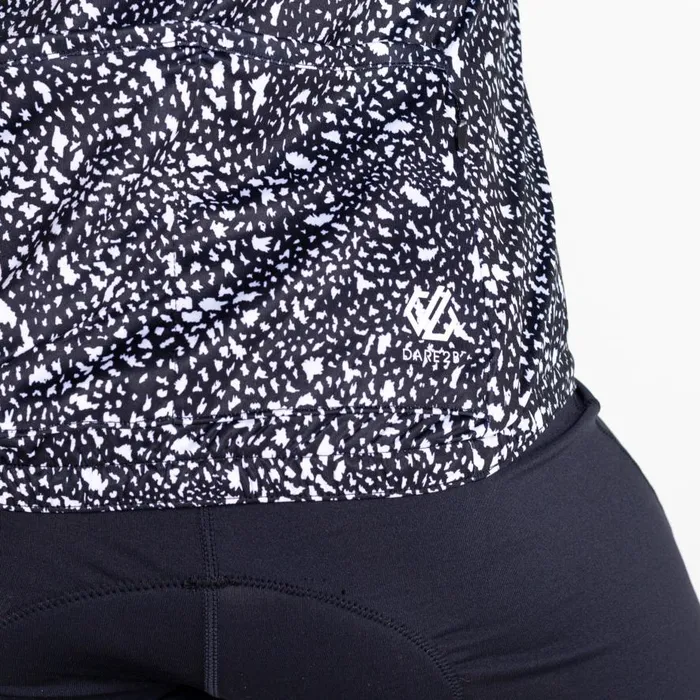 Dare 2b Persist Lightweight Jersey Black White Dot Print Women Cycling Jerseys