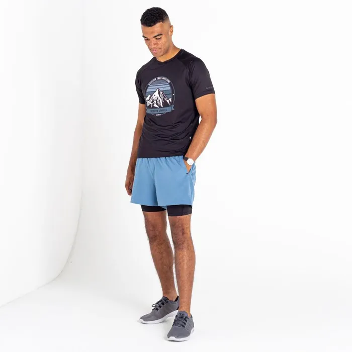 Dare 2b Recreate II 2in1 Shorts Stellar Blue Men Gym Shorts