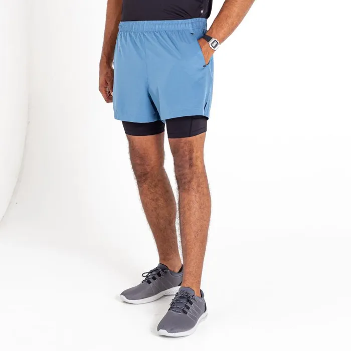 Dare 2b Recreate II 2in1 Shorts Stellar Blue Men Gym Shorts