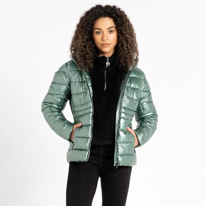Dare 2b Reputable II Puffer Jacket Duck Green Metallic Women Insulated Jackets