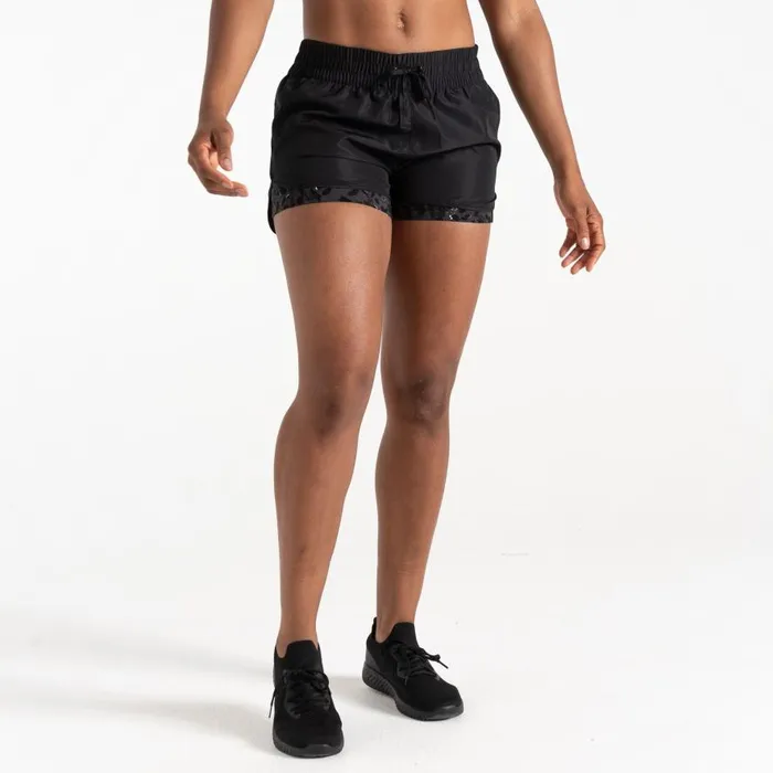 Dare 2b Sprint Up 2in1 Shorts Black Dash Animal Print Women Shorts