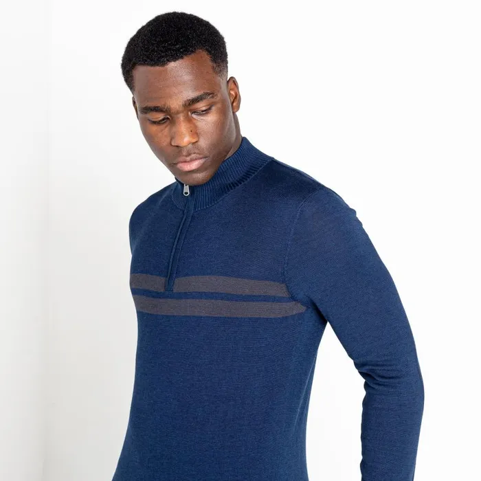 Dare 2b Unite Us Half Zip Knit Sweater Nightfall Navy Men Fleece