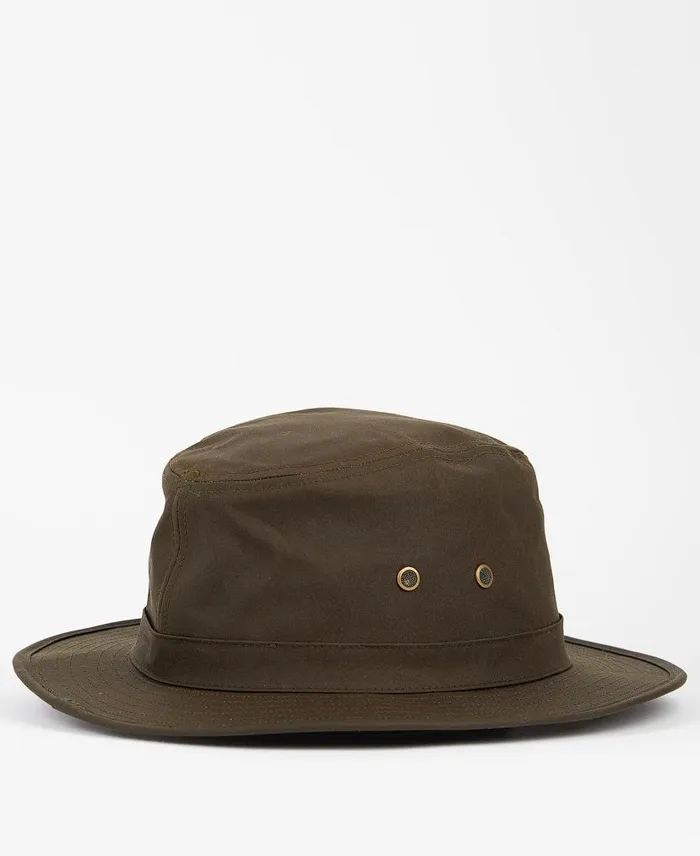 Dawson Wax Safari Hat Sand Men Barbour Hats