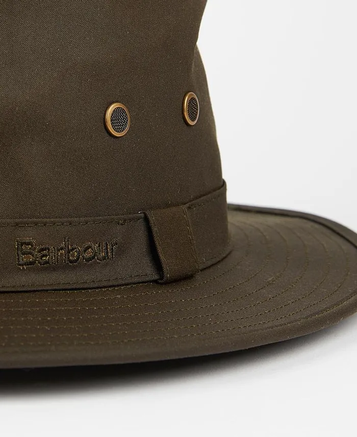 Dawson Wax Safari Hat Sand Men Barbour Hats