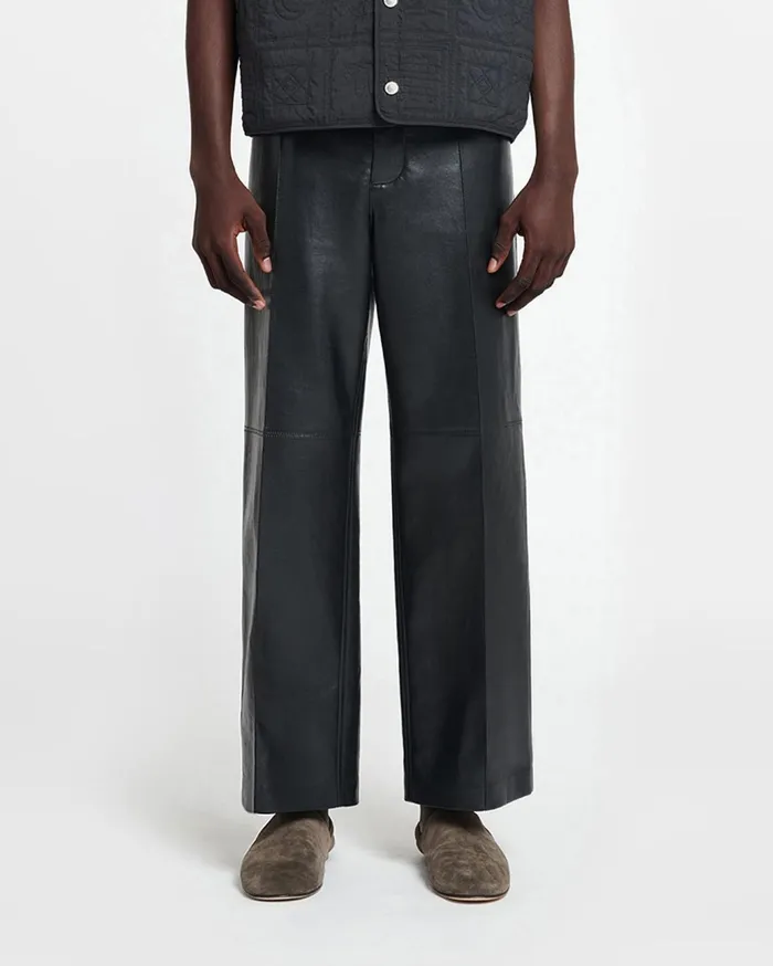 Dax Regenerated Leather Pants Black Men Nanushka Pants