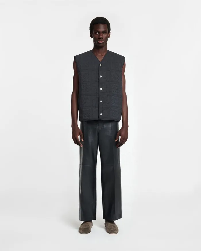 Dax Regenerated Leather Pants Black Men Nanushka Pants