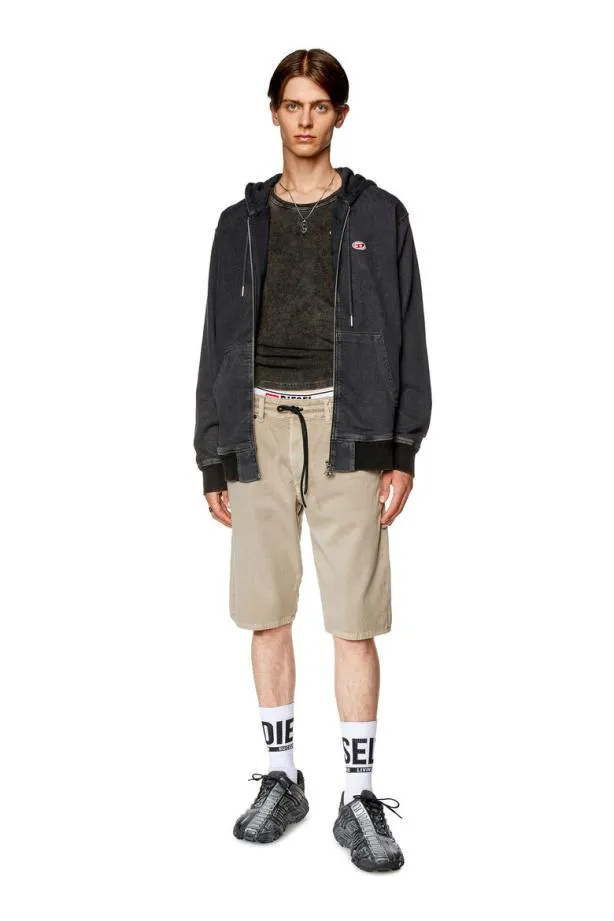 Diesel Dkrooleyshort Jogg Grey Men Pants and Shorts