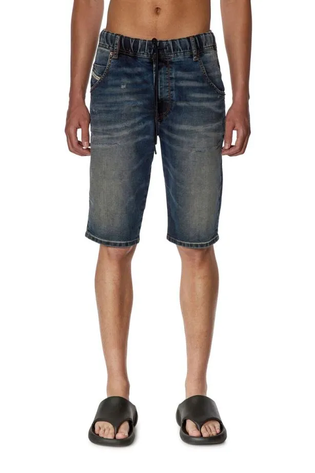Diesel Dkrooshort Joggjeans Dark Blue Men Pants and Shorts