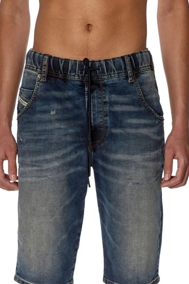 Diesel Dkrooshort Joggjeans Dark Blue Men Pants and Shorts